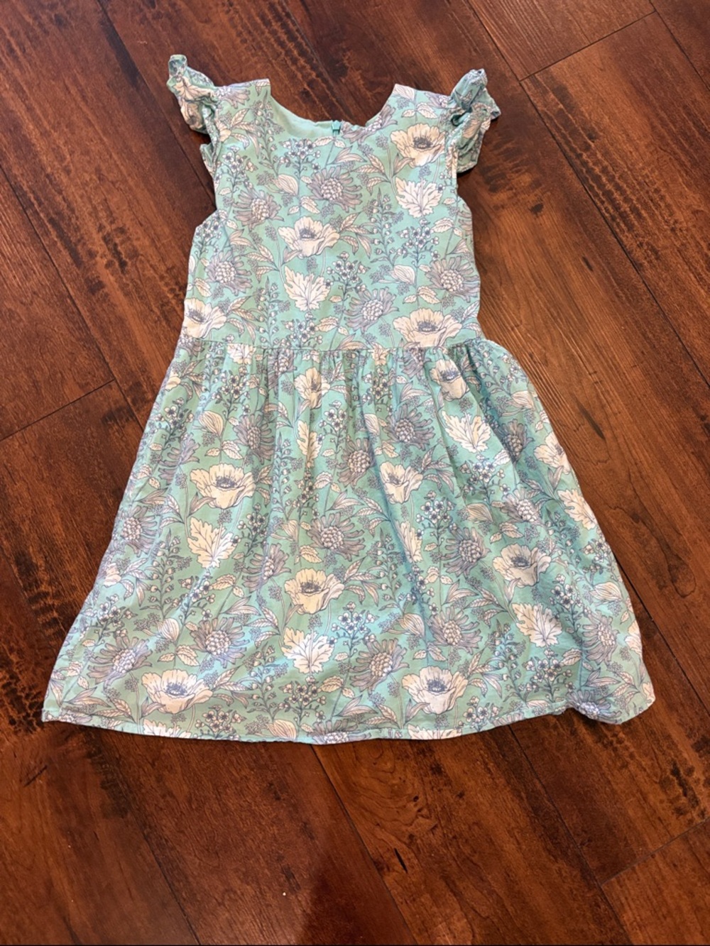 GAP Mint Green Floral Cap-Sleeve Dress